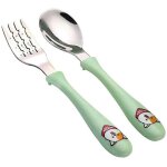 Couverts b�b� inox vert - enfant tout - petit