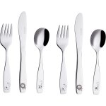 Couverts pour enfants en inox 18 / 10 - 6 pices:2 x fourchettes, 2 x couteaux, 2 x cuillres - safari ...