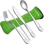 Couvert enfant, mignon acier inoxydable couteau fourchette cuillere paille ensemble enfant couverts pour ... Couvert enfant, mignon acier inoxydable couteau fourchette cuillere paille ensemble enfant couverts pour ...