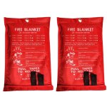 Couverture anti - feu d'urgence 2 pices, couverture anti - feu, couverture anti - incendie pour cuisine, ...