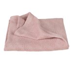Couverture bébé bio roba lil planet 80x80 cm certifié gots - rose - mauve - aspect tricoté Couverture bébé bio roba lil planet 80x80 cm certifié gots - rose - mauve - aspect tricoté