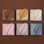 Couverture de bb en coton doux 120x120cm, enveloppe d'emmaillotage pour nouveau - n, couette de couchage ...