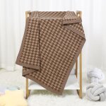 Couverture de bébé a motif pied - de - poule a carreaux pour, couette douce, coton, tricot, bébé, garçon, ... Couverture de bébé a motif pied - de - poule a carreaux pour, couette douce, coton, tricot, bébé, garçon, ...