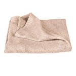 Couverture bb tricot roba - frosty almond - 100% coton oeko - tex - plaid bb 80 x 80 cm - beige amande ...
