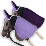 Couverture et bonnet pour hobby horse - bruyère et prune, hobby horse accessoire, couverture réversible, ... Couverture et bonnet pour hobby horse - bruyère et prune, hobby horse accessoire, couverture réversible, ...