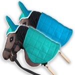 Couverture et bonnet pour hobby horse - menthe et bleu, hobby horse accessoire, couverture réversible, ... Couverture et bonnet pour hobby horse - menthe et bleu, hobby horse accessoire, couverture réversible, ...