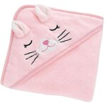 Couverture a capuche b�b� - velours corail doux - motif animal - taille unique - cadeau naissance