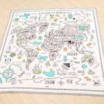 Couverture en coton de 120cm pour enfants, tapis de jeu rampant avec carte d'animal de dessin anim�, ...