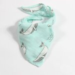 Couvertures en coton bio doux pour bb, lange d'emmaillotage en mousseline, serviette ronde, echarpe ...