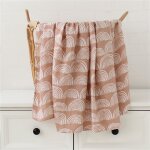 Couverture d'emmaillotage pour bb, en mousseline, a motifs d'animaux de la fort, 120x120, linge de ...
