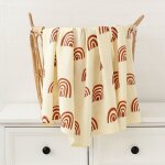 Couverture d'emmaillotage pour bb, en mousseline, a motifs d'animaux de la fort, 120x120, linge de ...