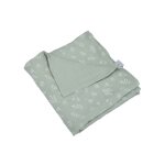 Couverture en gaze de coton imprime feuilles - cladon