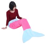 Couverture d'hiver queue de poisson sir�ne pour enfants et adolescents, douce et epaisse, polaire, plaid ...