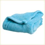 Couverture microfibre 75x100 turquoise - doux nid