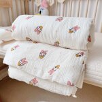 Couverture en mousseline a imprim rose camlia pour bb, couette pour l't, couette florale pour bb, ...
