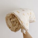 Couverture en mousseline a imprim rose camlia pour bb, couette pour l't, couette florale pour bb, ...