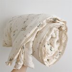 Couverture en mousseline a imprim rose camlia pour bb, couette pour l't, couette florale pour bb, ...