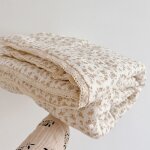 Couverture en mousseline a imprim rose camlia pour bb, couette pour l't, couette florale pour bb, ...