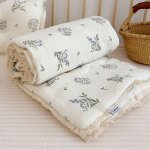Couverture en mousseline a imprim rose camlia pour bb, couette pour l't, couette florale pour bb, ...
