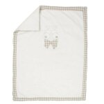 Couverture pour poussette ellepi en chenille avec broderie n?ud et lapin