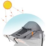 Couverture de protection solaire pour poussette, impermable, anti - uv 50, avec fentre de vision
