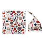 Couverture de r�ception imprim�e pour nouveau - n� + bonnet, ensemble de bonnets pour b�b�s, bonnet enroul� ...