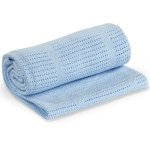 Couverture tricot de coton - bleu Couverture tricot de coton - bleu