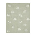Couverture en tricot jacquard arcs - en - ciel 100 x 50 cm vert - vert