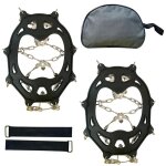 Crampons d'escalade antidrapants en acier inoxydable, 19 goujons, pince a glace, crampons, camping, ...