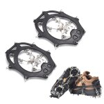 Crampons de traction en acier inoxydable pour homme et femme, 19 crampons de neige, bottes de randonne ...