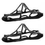 Crampons de traction antidrapants en acier inoxydable, 1 paire, pour chaussures d'escalade, pinces a ...