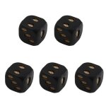 Ds de crne en rsine noire de haute qualit, ds a six faces d6, squelette 3d, jeu de socit pour ...