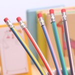 Crayon magique souple et flexible, color, avec gomme, stylo jouet incurv, petit cadeau