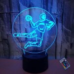 Cratif 3d handball nuit lampe 16 couleurs changeantes puissance usb tlcommande contact switch lampe ...