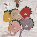 Crochet bb dinosaure chapeau style dinosaure enfants tricot chapeau bb chaud chapeau avec cache - ...