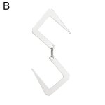 Crochet de camping en cuir en forme de s, crochet de finition pour ustensiles de cuisine, pot, pole, ...