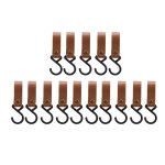 Crochets en s en cuir, 15 pices, cintres portables multifonctionnels haute rsistance pour camping en ...