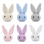 Crochet fait main bricolage mignon lapin tête attache sucette chaîne accessoires décorations p31b Crochet fait main bricolage mignon lapin tête attache sucette chaîne accessoires décorations p31b
