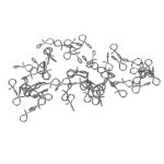Crochet à mouche en acier inoxydable noir, bouton - pression pour leurre, changement pratique des boutons ... Crochet à mouche en acier inoxydable noir, bouton - pression pour leurre, changement pratique des boutons ...