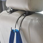 Crochets multifonctionnels pour dossier de si�ge de voiture, cintre pour appui - t�te auto r�tractable, ...