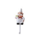 Crochets muraux en acier inoxydable en forme de chef, dessin anim cratif, pour porte, vtements, chapeau, ...