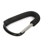 Crochets pour poussette de b�b�, 1 pi�ce, haute qualit�, noir argent, en aluminium, pour sac de courses, ...