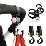 Crochet de poussette de bb 2 pices / ensemble, rotation de 360 degrs chariot a couches sac cintre ...