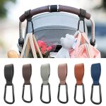 Crochet de poussette en cuir pu pour bébé, 1 pièce, organisateur de chariot rotatif, crochet de poussette, ... Crochet de poussette en cuir pu pour bébé, 1 pièce, organisateur de chariot rotatif, crochet de poussette, ...