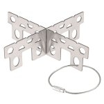 Croix de r�chaud a alcool, support de casserole en acier inoxydable 9, 6 * 2, 9 cm support de support ...