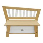 Crooked corky storage bench brown / white