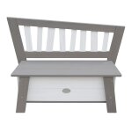 Crooked corky storage bench grey / white