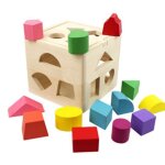 Cube en bois pour bébé, puzzle, boîte enfichable, train en bois, jouet d'apprentissage de la motricité, ... Cube en bois pour bébé, puzzle, boîte enfichable, train en bois, jouet d'apprentissage de la motricité, ...
