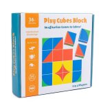 Cube en bois pour enfants, jouets educatifs, blocs de construction, pour la pense spatiale, dveloppement ...