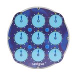 Cube d'horloge magique a positionnement magn�tique, en abs bleu transparent, horloge magique professionnelle, ...
